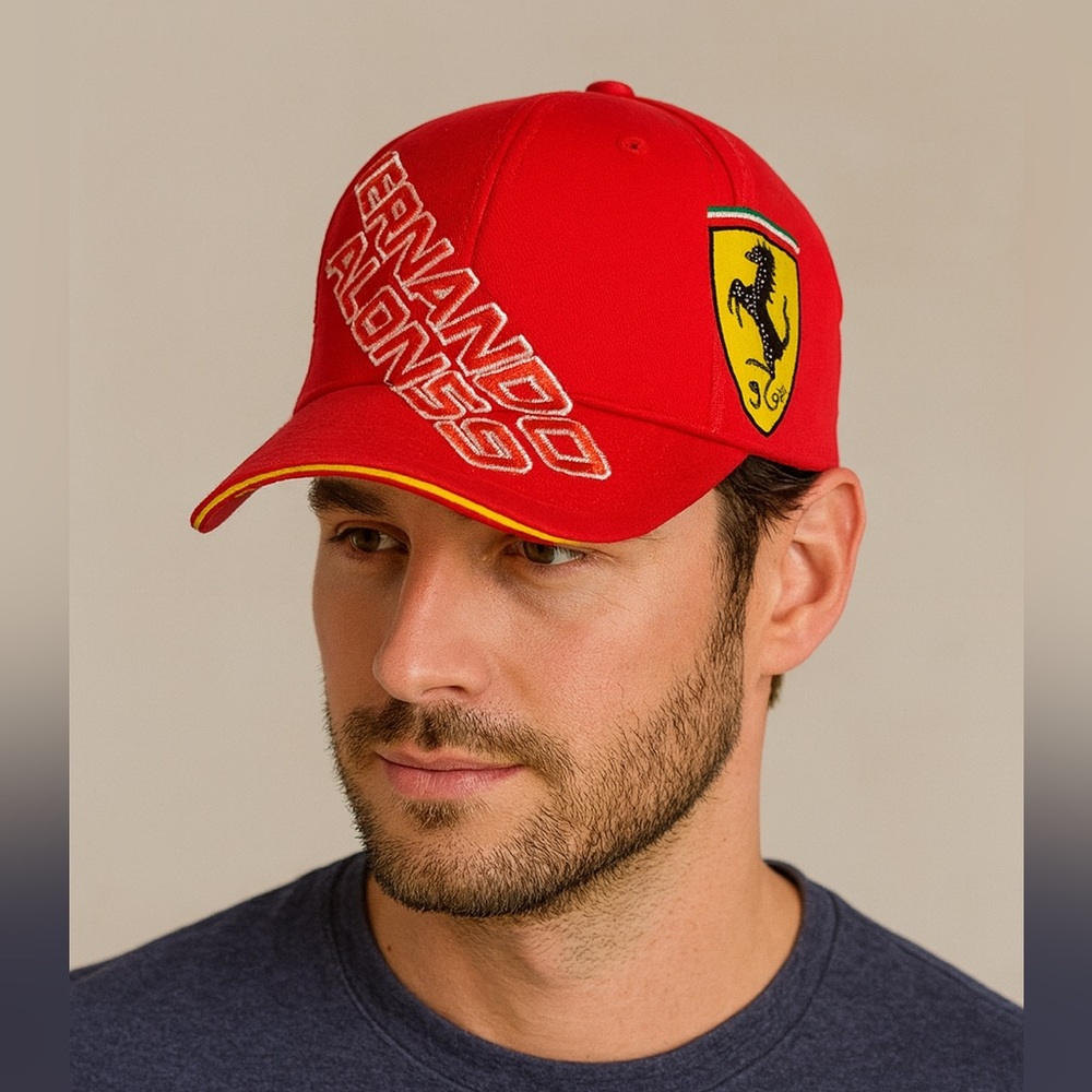 Ferrari Scuderia F1 Fernando Alonso Red Adjustable Hat Official Licensed Cap